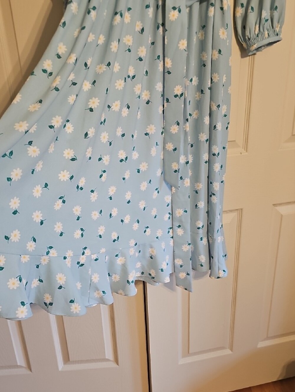Kate Spade ight Blue Daisy Print Midi Dress - Picture 5 of 10